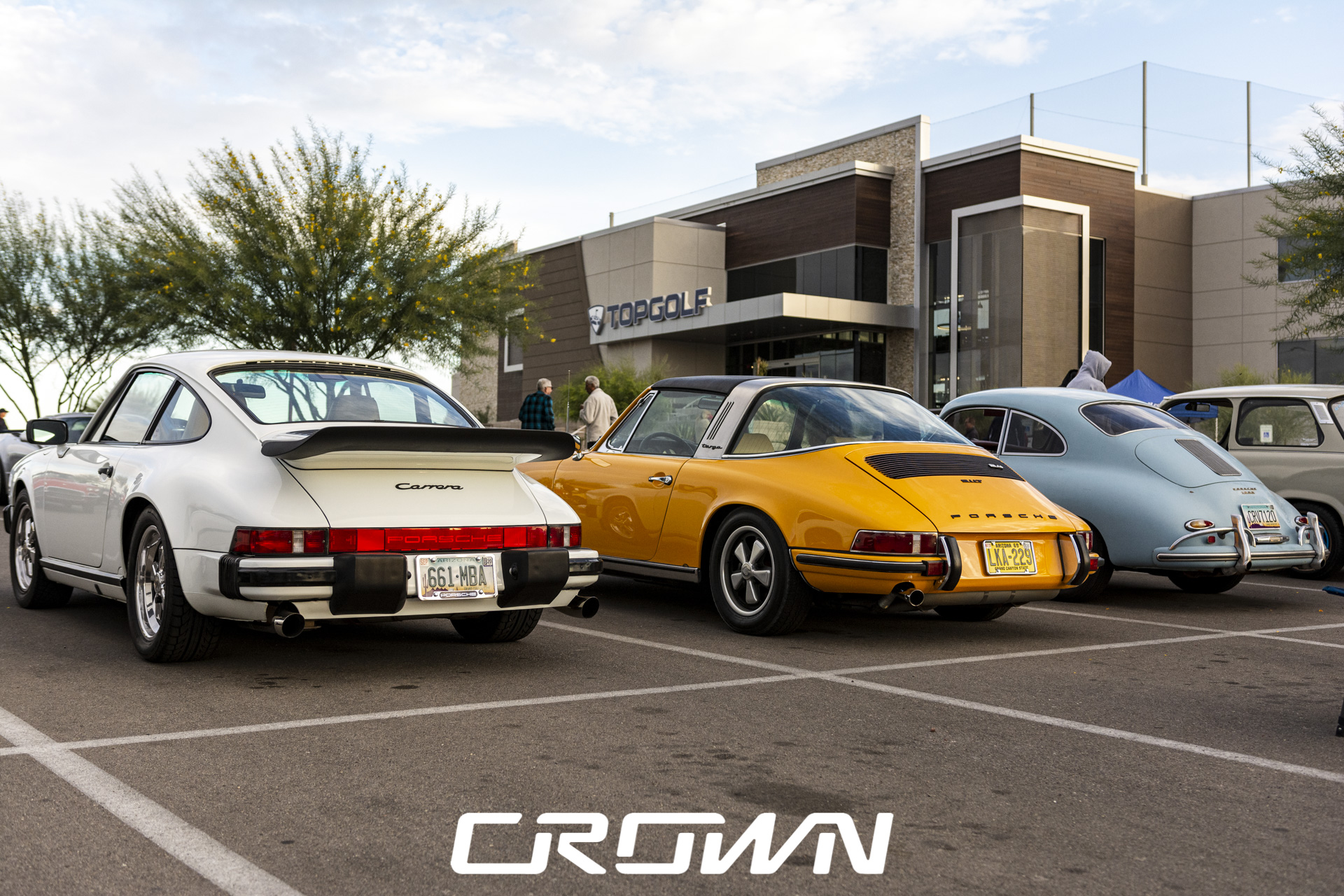 Classic Porsches at TopGolf Cars and coffee and clubs
