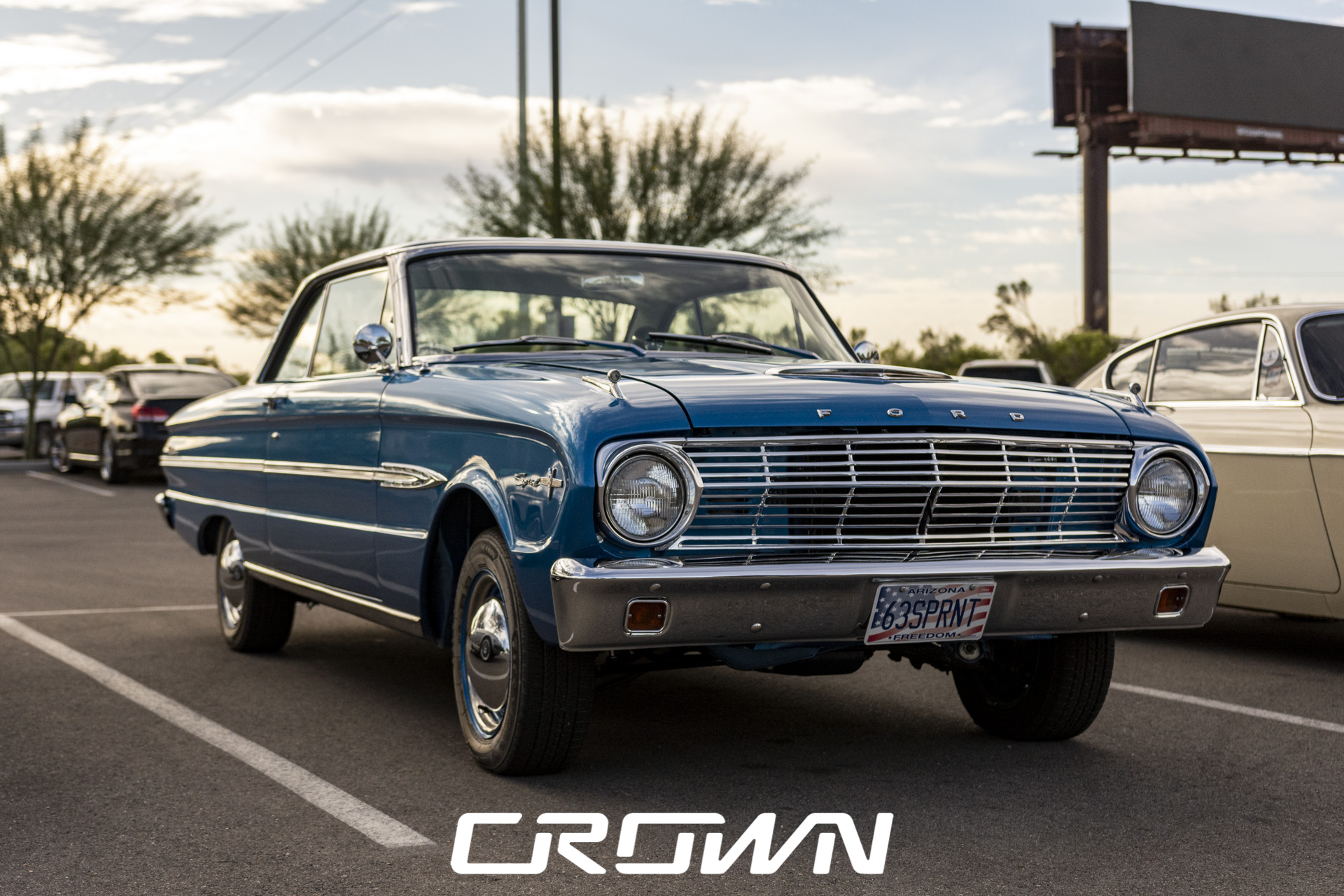 1963 Ford Falcon Sprint at Cars and coffee and clubs Tucson Arizona