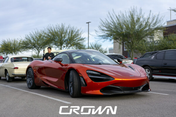 McLaren 720s at cars and coffee tucson topgolf