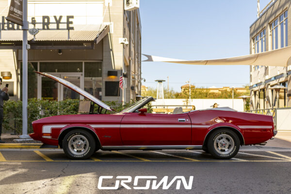 1971 Ford Mustang restoration red at FCCS 2020