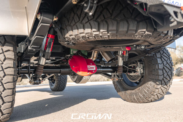 Custom 1961 Willys Jeep Pickup restomod built by Crown Customs in Tucson, Arizona, with restored bodywork, custom interior, 4x4 upgrades, and modern electronics.