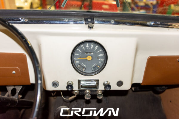 Custom 1961 Willys Jeep Pickup restomod built by Crown Customs in Tucson, Arizona, with restored bodywork, custom interior, 4x4 upgrades, and modern electronics.