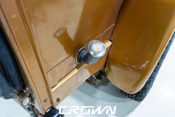 Custom 1961 Willys Jeep Pickup restomod built by Crown Customs in Tucson, Arizona, with restored bodywork, custom interior, 4x4 upgrades, and modern electronics.