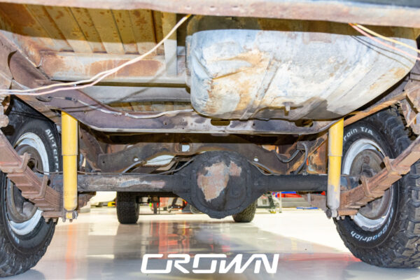 Custom 1961 Willys Jeep Pickup restomod built by Crown Customs in Tucson, Arizona, with restored bodywork, custom interior, 4x4 upgrades, and modern electronics.