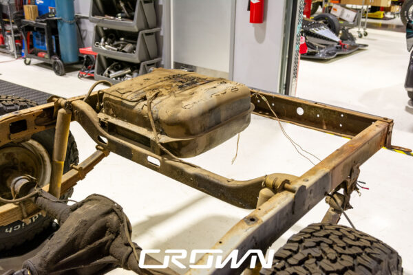 Custom 1961 Willys Jeep Pickup restomod built by Crown Customs in Tucson, Arizona, with restored bodywork, custom interior, 4x4 upgrades, and modern electronics.
