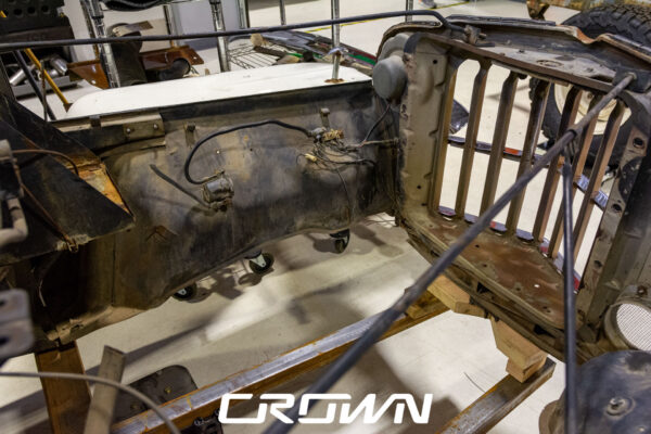 Custom 1961 Willys Jeep Pickup restomod built by Crown Customs in Tucson, Arizona, with restored bodywork, custom interior, 4x4 upgrades, and modern electronics.