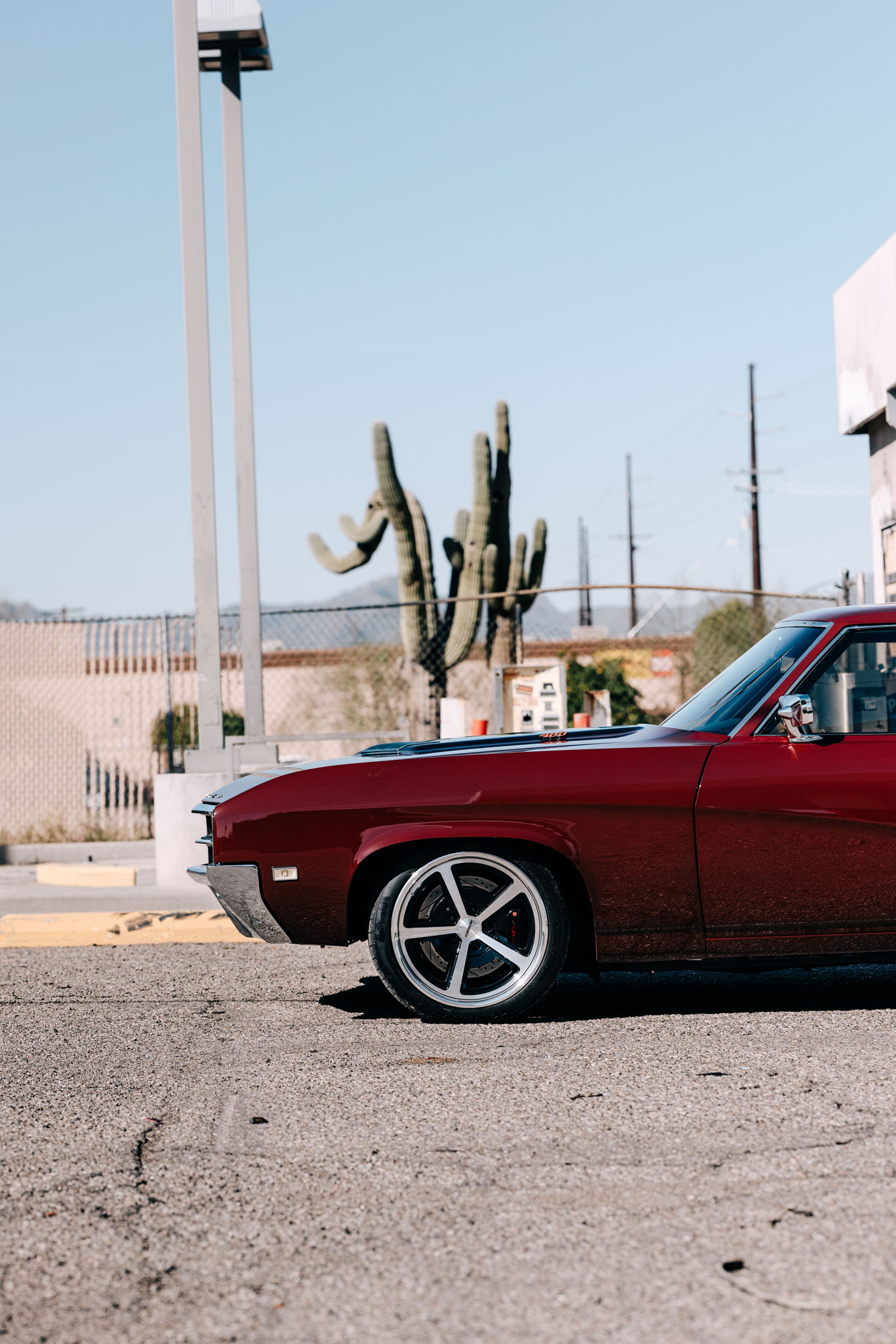 Custom 1969 Buick GS400 driver restomod by Crown Customs Custom 1969 Buick GS400 restomod built by Crown Customs in Tucson, Arizona, with LS376/480 power, 4L70-E automatic transmission, Forgeline wheels, black stripes, and custom interior work.