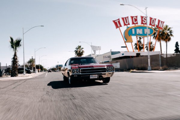Custom 1969 Buick GS400 restomod built by Crown Customs in Tucson, Arizona, with LS376/480 power, 4L70-E automatic transmission, Forgeline wheels, black stripes, and custom interior work.