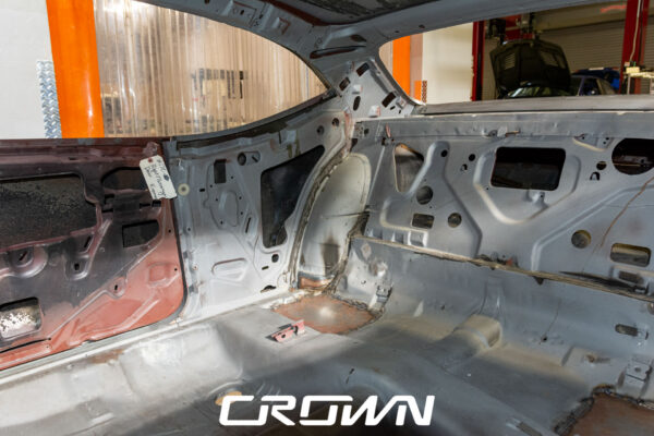 Custom 1969 Buick GS400 restomod built by Crown Customs in Tucson, Arizona, with LS376/480 power, 4L70-E automatic transmission, Forgeline wheels, black stripes, and custom interior work.