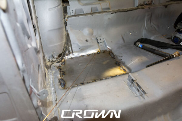 Custom 1969 Buick GS400 restomod built by Crown Customs in Tucson, Arizona, with LS376/480 power, 4L70-E automatic transmission, Forgeline wheels, black stripes, and custom interior work.