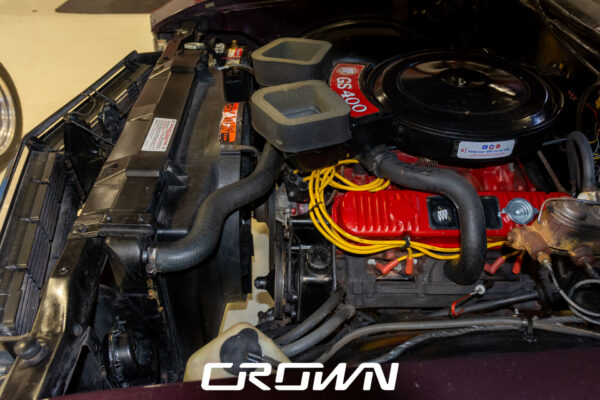 Custom 1969 Buick GS400 restomod built by Crown Customs in Tucson, Arizona, with LS376/480 power, 4L70-E automatic transmission, Forgeline wheels, black stripes, and custom interior work.