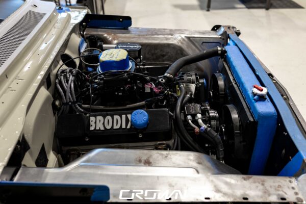 400ci small block engine detail in a 1964 Chevrolet Nova Pro Touring build