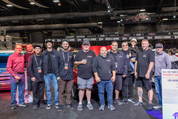 Crown Customs team at the Barrett-Jackson auction with the finished 1963 Corvette Sting Ray