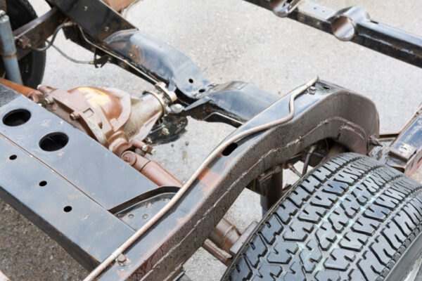 The 1970 Chevrolet Corvette body separated from its frame during a frame-off restoration at Crown Customs