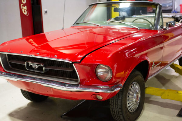 Fully restored 1967 Ford Mustang Convertible by Crown Concepts, featuring complete restoration work, classic Mustang convertible styling, detailed exterior finish, restored interior, and presentation-ready vehicle photography.