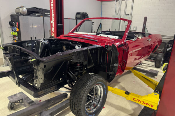 Fully restored 1967 Ford Mustang Convertible by Crown Concepts, featuring complete restoration work, classic Mustang convertible styling, detailed exterior finish, restored interior, and presentation-ready vehicle photography.