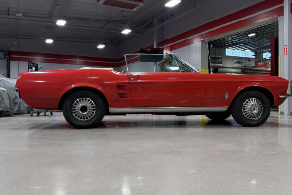 Fully restored 1967 Ford Mustang Convertible by Crown Concepts, featuring complete restoration work, classic Mustang convertible styling, detailed exterior finish, restored interior, and presentation-ready vehicle photography.