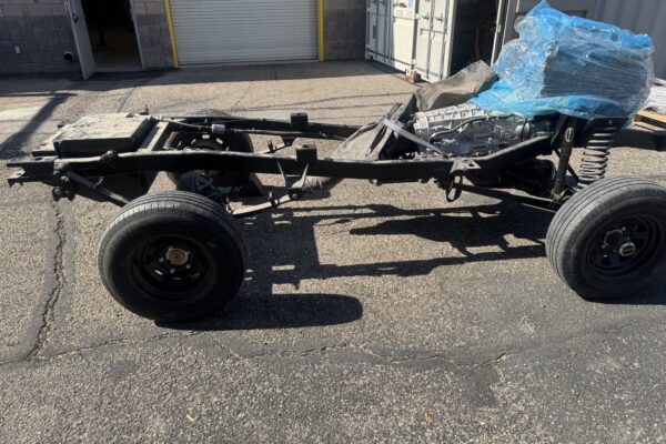 1968 Ford Bronco Coyote resto-mod in build at Crown Customs in Tucson, Arizona