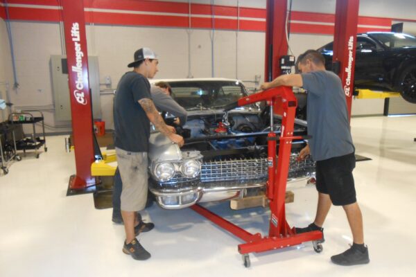 1960 Cadillac Coupe deVille convertible restomod in progress at Crown Customs, 502 big-block build