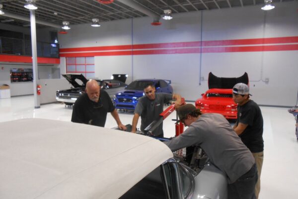 1960 Cadillac Coupe deVille convertible restomod in progress at Crown Customs, 502 big-block build