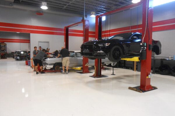 1960 Cadillac Coupe deVille convertible restomod in progress at Crown Customs, 502 big-block build