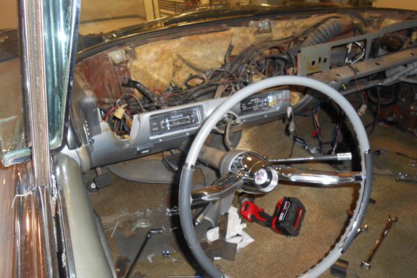 1960 Cadillac Coupe deVille convertible restomod in progress at Crown Customs, 502 big-block build