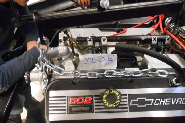 1960 Cadillac Coupe deVille convertible restomod in progress at Crown Customs, 502 big-block build