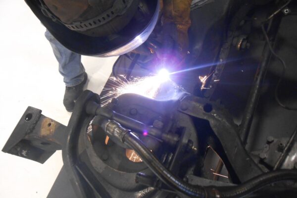 1960 Cadillac Coupe deVille convertible restomod in progress at Crown Customs, 502 big-block build