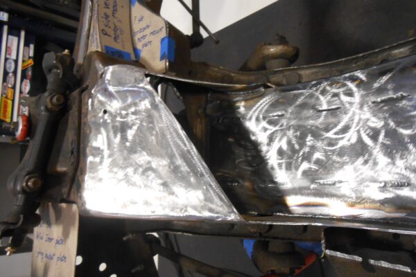 1960 Cadillac Coupe deVille convertible restomod in progress at Crown Customs, 502 big-block build
