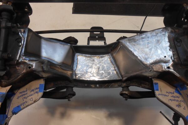 1960 Cadillac Coupe deVille convertible restomod in progress at Crown Customs, 502 big-block build