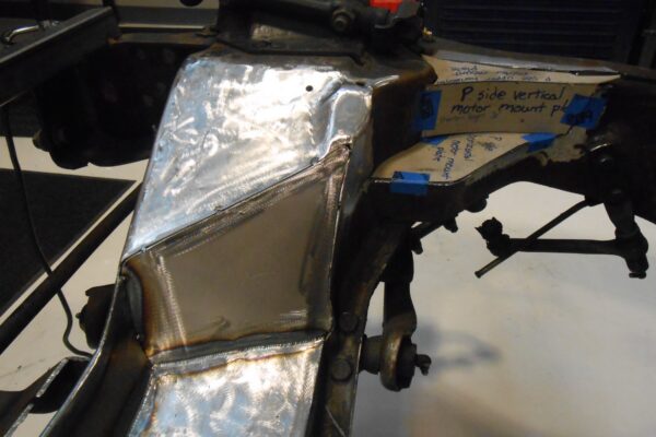 1960 Cadillac Coupe deVille convertible restomod in progress at Crown Customs, 502 big-block build