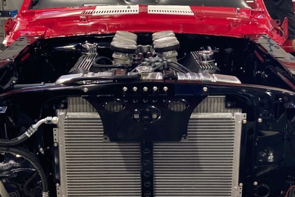 1968 Shelby GT500 Fastback during its resto-mod build at Crown Customs in Tucson, Arizona