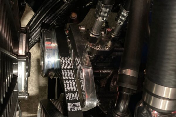 1968 Shelby GT500 Fastback during its resto-mod build at Crown Customs in Tucson, Arizona