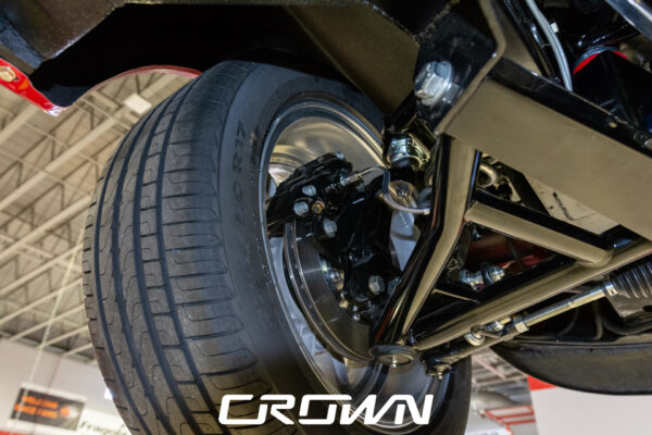1968 Shelby GT500 Fastback by Crown Customs, finished in Candy Apple Red with Le Mans stripes