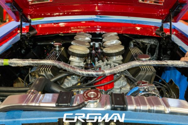 1968 Shelby GT500 Fastback by Crown Customs, finished in Candy Apple Red with Le Mans stripes