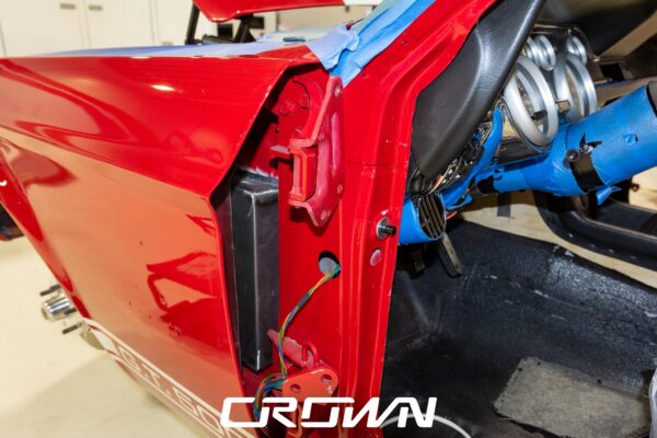 1968 Shelby GT500 Fastback by Crown Customs, finished in Candy Apple Red with Le Mans stripes