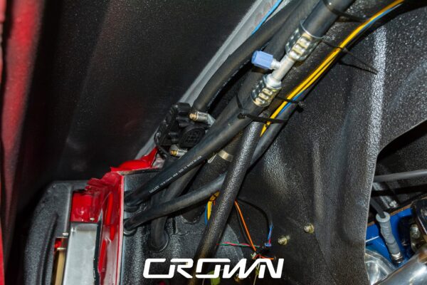 1968 Shelby GT500 Fastback by Crown Customs, finished in Candy Apple Red with Le Mans stripes