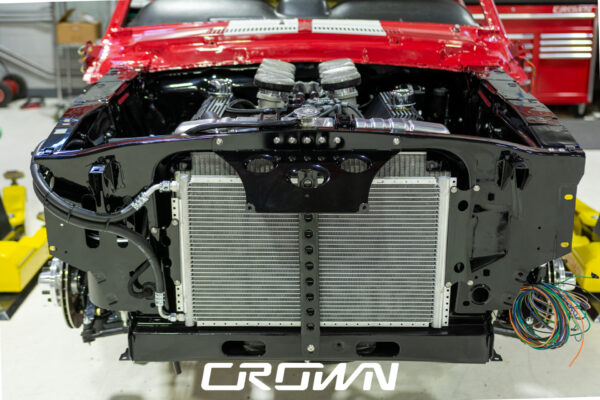 1968 Shelby GT500 Fastback by Crown Customs, finished in Candy Apple Red with Le Mans stripes
