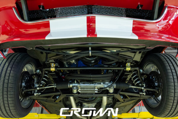 1968 Shelby GT500 Fastback by Crown Customs, finished in Candy Apple Red with Le Mans stripes
